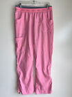 KOI Lite #720 Slim Fit Mechanical Stretch Pink Scrub Pants Size Petite Medium