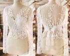 Lace Wedding Jackets Long Sleeves V Neck With Bow Bridal Bolero White Ivory Plus