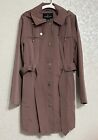 London Fog Trench Coat Hooded Mauve “Adobe” Color Women’s Size Small