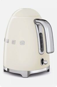 SMEG Electric Kettle 3 Cups Stainless Steel Chrome Handle 120V (White)