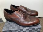 Men’s Rockport Brown Wing Tip Oxford Shoes Leather Sz 15M Pre Owned