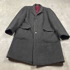 Vintage Tweed 50s 100% Wool Overcoat Bespoke Men’s 40 L Top Coat 60s