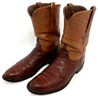 Lucchese Classic's Men's Handmade Exotic Cognac Smooth Quill Ostrich Boot 10.5 D