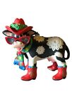 New ListingCarlton Cards Westward Ho Holidays Cow in Red Boots Hat Scarf Glasses Ornament 