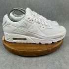 Nike Air Max 90 Shoes Womens Size 9 Triple White Sneakers Athletic Casual Gym