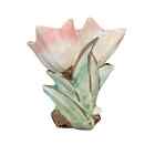Vintage McCoy Pottery White & Pink Tipped Double Tulip 8