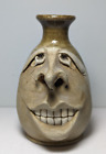 Studio Art Pottery Signed Decker 82 Vtg Funny Face Vase Unique Rare OOAK