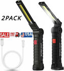 2pcs/Set LED Work Light COB Rechargeable Inspection Lamp with Magnetic Base