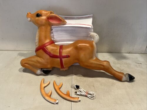 GREAT CONDITION Vintage Reindeer Blow Mold Empire Christmas Outdoor 36” Deer!!