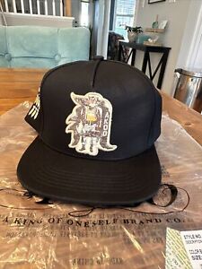 Akoo New 100% Authentic NWT Black Flying KINGS Logo  Snapback Hat CAP NEW!!