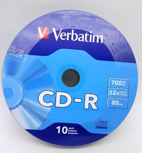 New ListingVerbatim CD-R 10 Pack 700 MB 80 Minutes 52X Speed Compact Disc Recordable