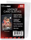50 Ultra Pro Vintage Card Pages Sleeves Sheets Baseball Sport Coupon Box Collect