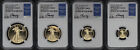 2021-W $5-$50 T-2 American Gold Eagle 4pc Fractional Set NGC PF-70 UC Moy Sign.