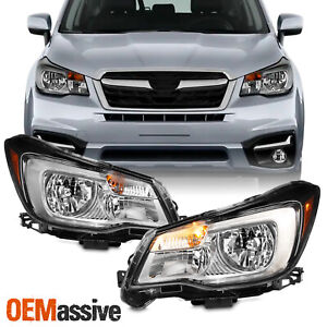 For 2017-2018 Subaru Forester [Halogen Type] Headlights Driver + Passenger Side (For: More than one vehicle)