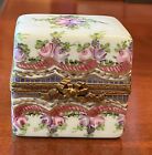 Limoges Hinged Box With Three Perfume Bottles Inside