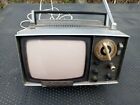 Vintage Micro Sony 5-303W Portable TV & Sony With Cord Powers On