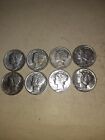 RL 3207/ US Coins 1936-1945 8 Mercury Dimes us coin collection lot