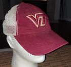Virginia Tech Hokies Snap Back Maroon Mesh Back Trucker Hat Cap Drew Pearson
