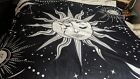 Black Tapestry Sun Moon  Stars 50 X 71 Excellent Extra LARGE Astral Gothic Witch