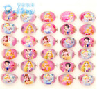 Lot 100 Pcs cartoon princess random mix Acrylic Children Rings Gifts 15MM
