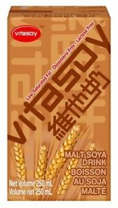 Vitasoy Malt Soy Milk Refreshing Drink No Preservatives 24 Packs x 250mL NEW