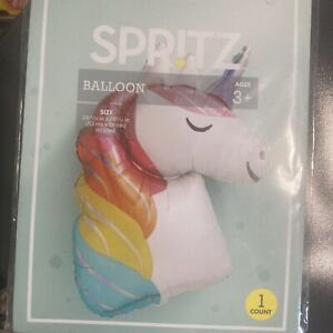 New ListingSpritz Rainbow UNICORN HEAD 24 in x 38 in Foil Balloon