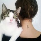 Temporary Tattoos - Set of 4 small Cat tattoos