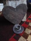 New ListingOld Primitive Vintage Tin Heart Shaped Wall Candle Sconce Hand Made PATINA!