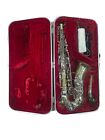 Armstrong Saxophone Elkhart - IND with red velvet case, reeds, and accessories