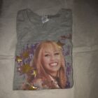 Vintage Hannah Montana Miley Cyrus  Grey Tee Shirt Girls 14-16 RARE HTF