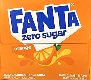 Fanta Zero Sugar Orange Caffeine Free Soda 12 pack