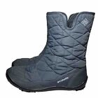 Columbia Quilted 200 Grams Snow Boots Women’s 9 Gray & Blue Waterproof Omni-Tech
