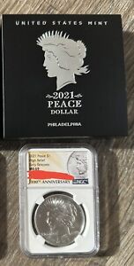 2021 Peace Silver Dollar NGC MS69 Philadelphia Mint With COA-OGP Box