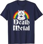 Death Metal Satanic Cat Rainbow Rock Goth Concert  Unisex T-Shirt