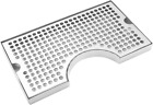 Kegerator Beer Drip Trays, Stainless Steel Keg Drip Tray with Non-Slip Rubber Pa