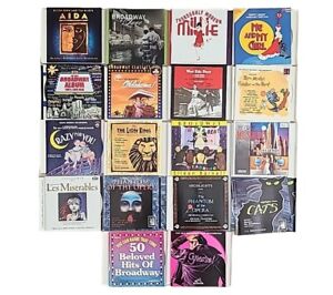 LOT of 18 Broadway Musical CDs & Artwork Only - West Side Story/Cats & MORE VG