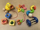 Lot Of 8 Wooden Baby Toys Haba Vilac Vintage-Excellent Condition!