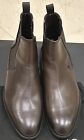 Harrys Of London Mark Chelsea Boots Dark Brown Leather 12.5 -45.5 Brand New