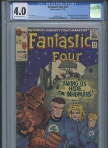 Fantastic Four #45 1965 CGC 4.0 (1st app of Lockjaw & Inhumans)~