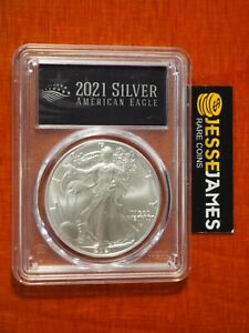 2021 $1 AMERICAN SILVER EAGLE PCGS MS70 TYPE 2 FIRST STRIKE BLACK LABEL