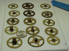 15 Used Brass Clock Gears with Hubs Steampunk Altered Art Projects parts #17