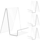 4 Pack Clear Acrylic Book Stand Display Holder Easel for Tablets Magazines
