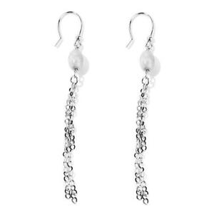 HSN Sterling Fine Design Silver Beads Drops Circle Fish Hook Earrings