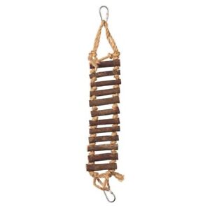 Prevue Hendryx 13 Rung Rope Bird Ladder Textured Wood Rungs **USA SELLER** Toy