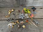 Lot of 21 Vintage Brooches Pins Rhinestone Gold & Silver Tone Estate