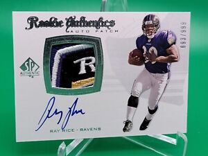 Ray Rice 2008 Sp Authentic Jersey Auto RC Patch Ravens Logo 1/1  93/999 Rookie