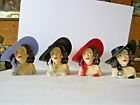 Hedy Lamarr In Big Hat 7 Inch Head Vase Choice Of 4 Colors SPECIAL FREE SHIP