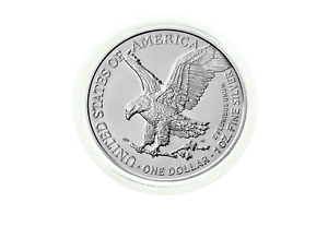 2024 American Silver Eagle .999 Fine Silver in Direct Fit Air Tite