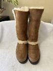 Authentic UGG Sunburst Tall Boots Brown with Thick Sole made in New Zealand Sz 8