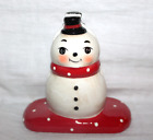 New! Johanna Parker Folk Art Christmas Napkin Holder -  Snowman